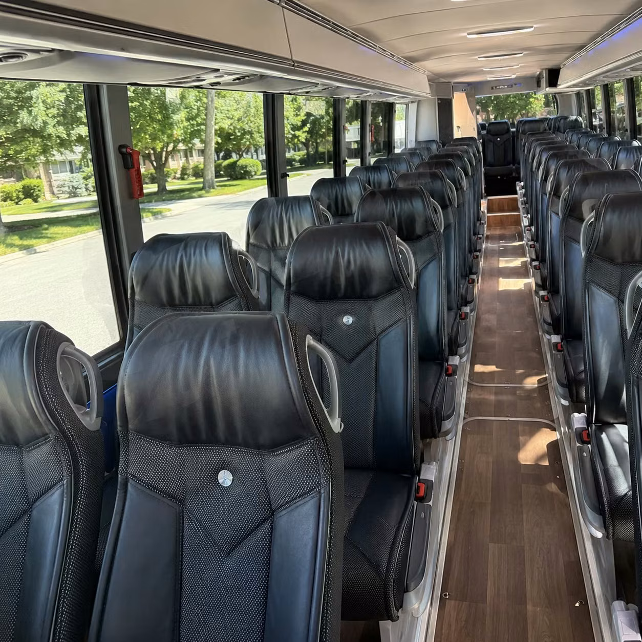 56 passenger charter bus interior
